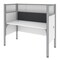 Bestar Bestar Pro-Biz 63W Single Office Cubicle with Gray Tack Board and High Privacy Panels in white 100871DG-17 - alternate 4